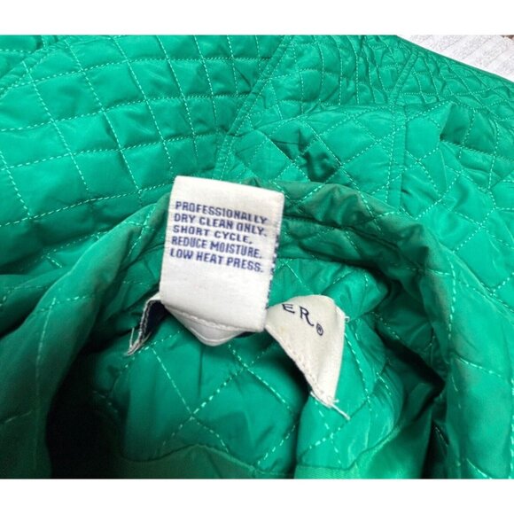 Doncaster Womens Green Quilted Jacket Size 2 Lightweight Pockets Snap Closure - Picture 4 of 10